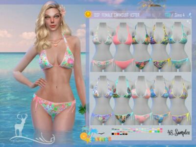 Female Swimsuit Aster By Dansimsfantasy Sims 4 CC