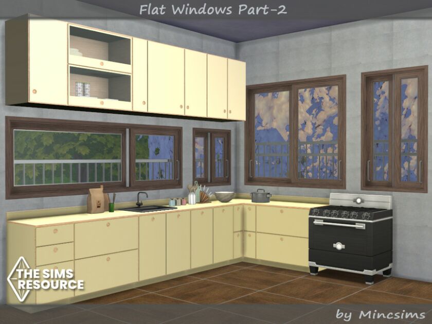 Flat Windows Part.2 By Mincsims Sims 4 CC