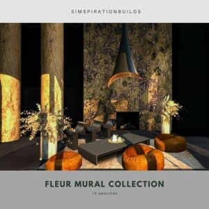 Fleur Mural Collection Sims 4 CC