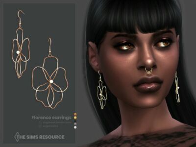 Florence Earrings Sims 4 CC