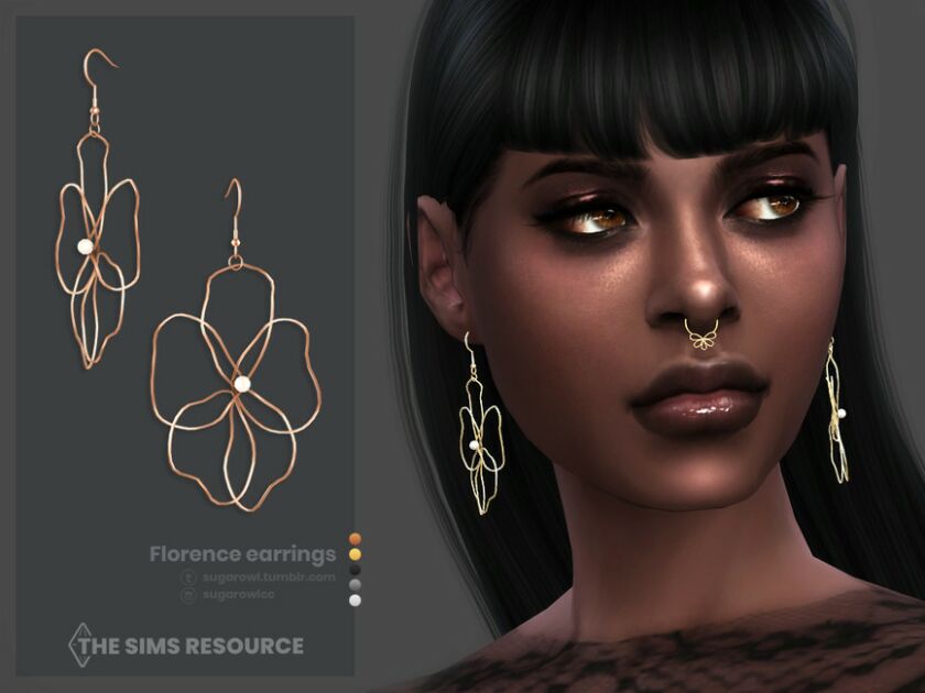 Florence Earrings Sims 4 CC