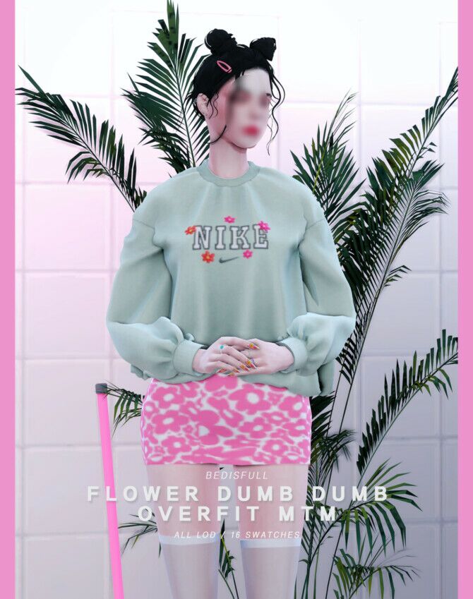 FM Flower Dumb Dumb Overfit MTM Sims 4 CC