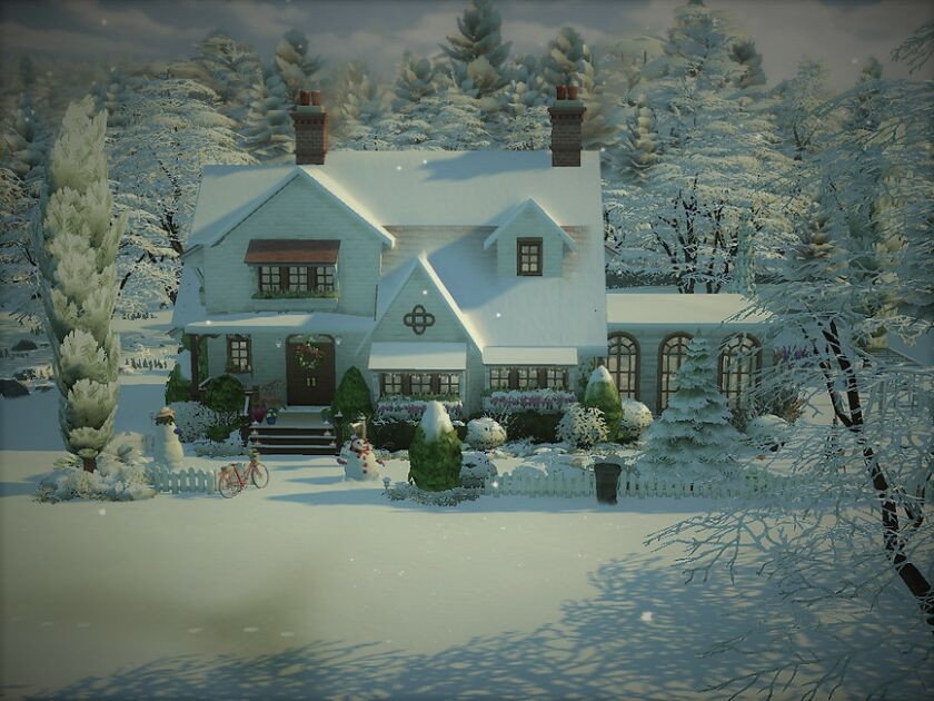 Forest Cottage NO CC By SGK45 Sims 4 CC