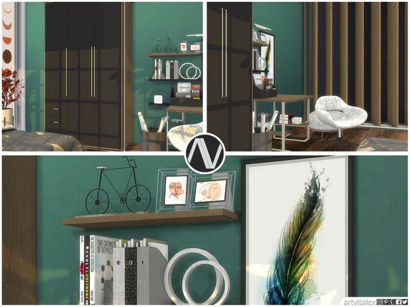 sims 4 cc frisco teen bedroom by artvitalex 4