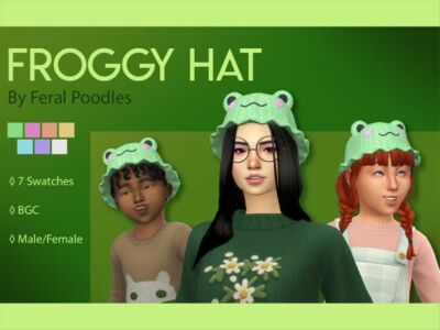 Froggy HAT (Child) By Feralpoodles Sims 4 CC