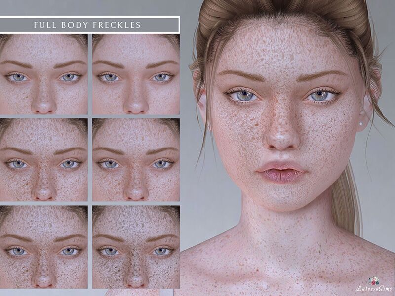 Full Body Freckles Sims 4 CC