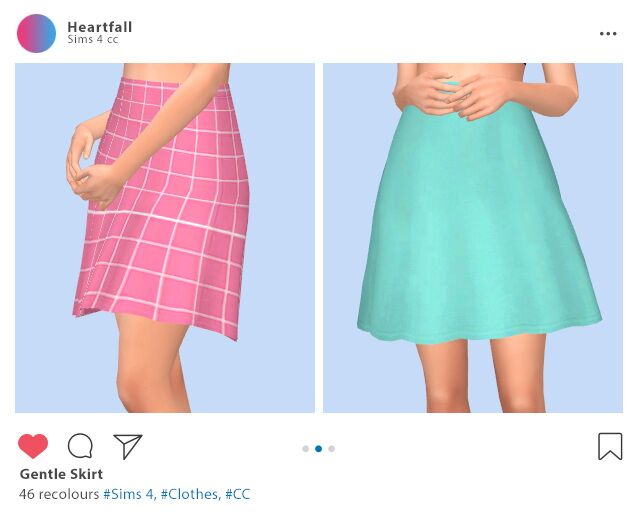 Gentle Skirt By Heartfall Sims 4 CC