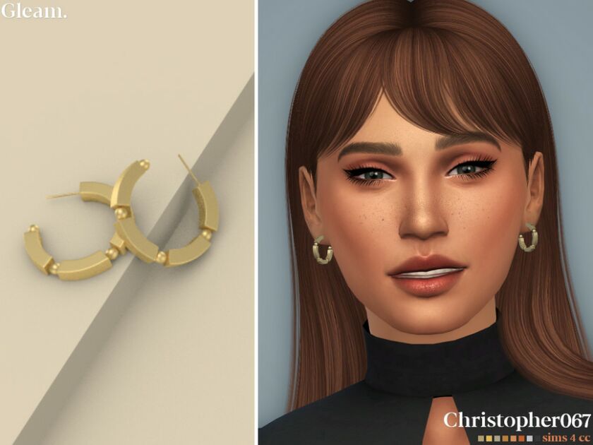 Gleam Earrings / Christopher067 By Christopher067 Sims 4 CC