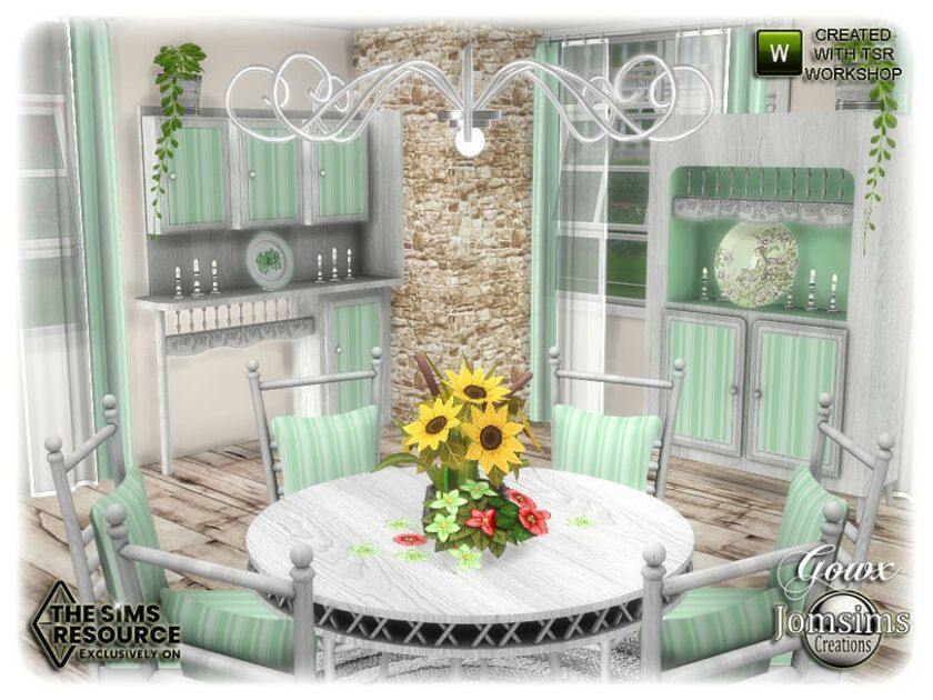 sims 4 cc gowx dining room by jomsims 5