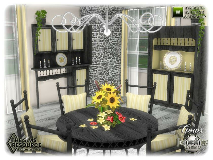 sims 4 cc gowx dining room by jomsims 6