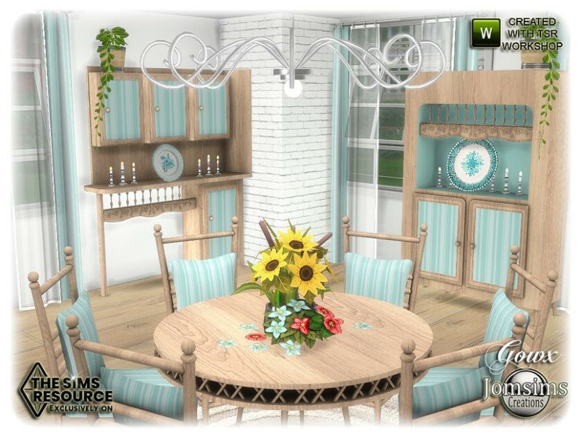 sims 4 cc gowx dining room by jomsims 7