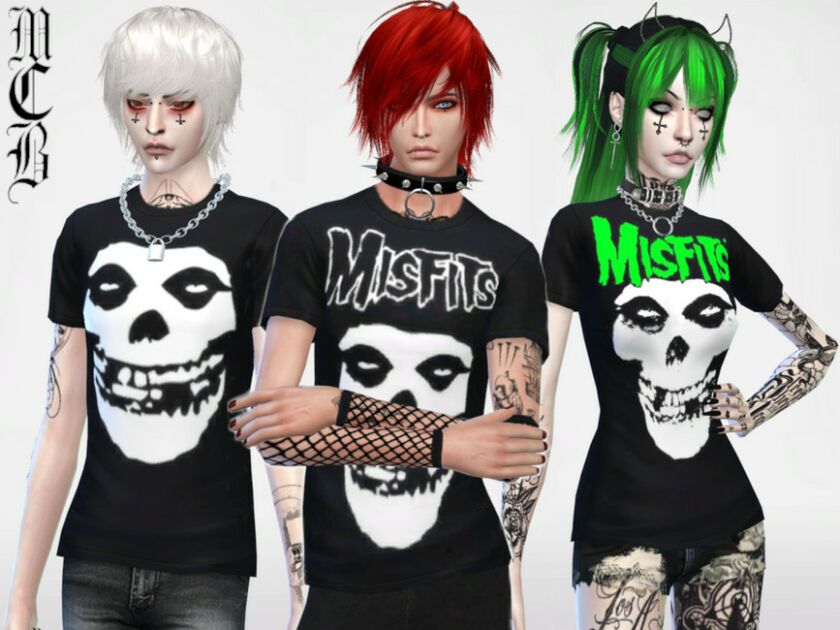 Guys Misfits T-Shirts By Maruchanbe Sims 4 CC