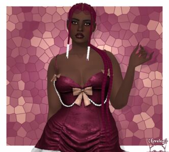 Hair Recolor / @Ebonixsims / Thrive Braids Sims 4 CC