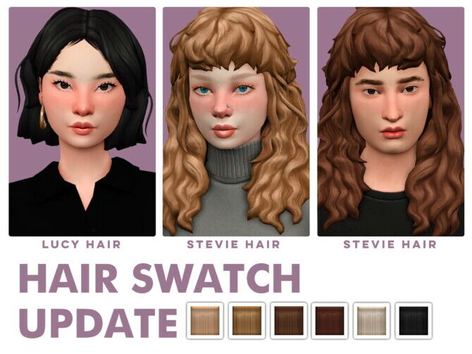 Hair Swatch Update Sims 4 CC