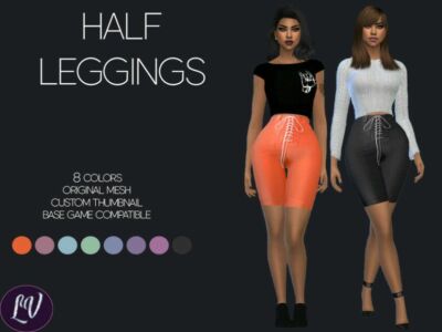 Half Leggings By Linavees Sims 4 CC