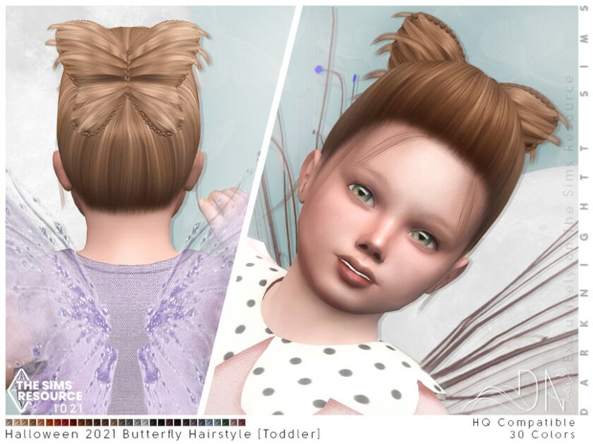 Halloween 2021 – Butterfly Hairstyle [Toddler] Sims 4 CC