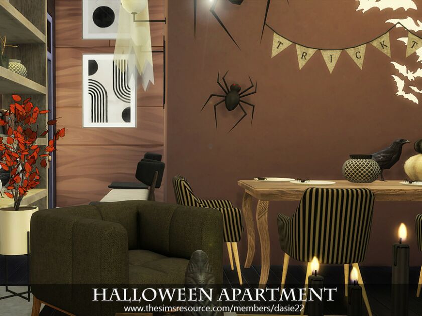 sims 4 cc halloween apartment by dasie2 5