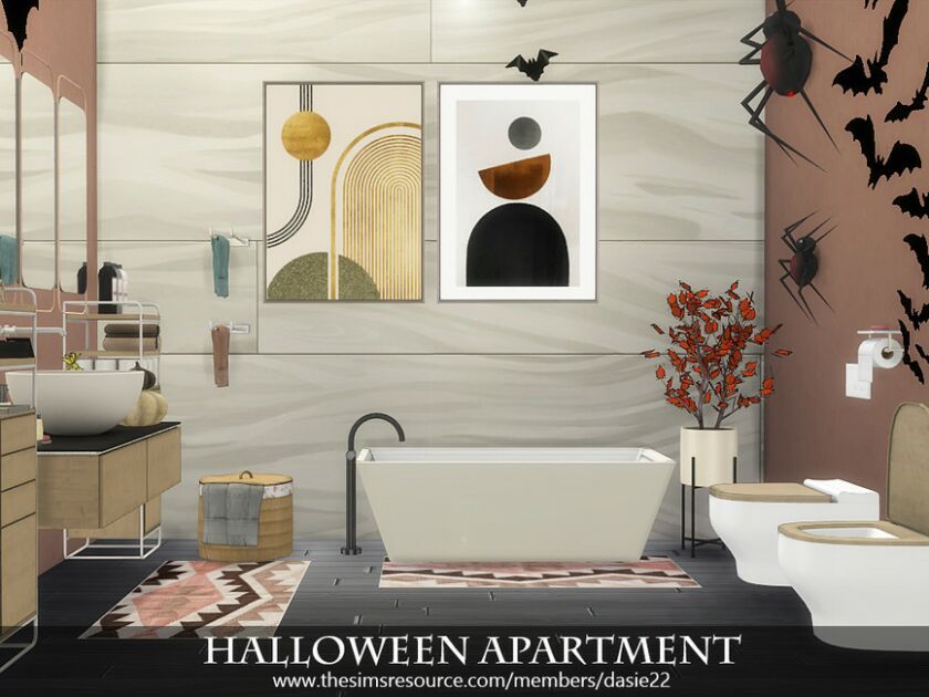 sims 4 cc halloween apartment by dasie2 6