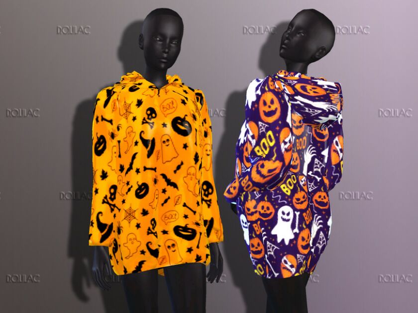 sims 4 cc halloween hoodie dress do208 2