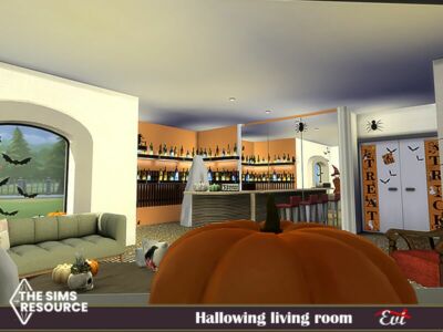 Halloween Living Room Sims 4 CC