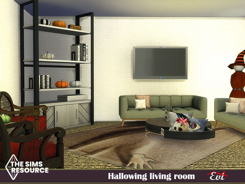 sims 4 cc halloween living room tsr only cc by evi 4