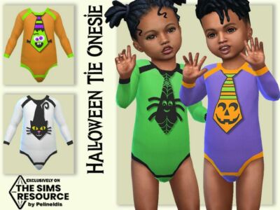 Halloween TIE Onesie By Pelineldis Sims 4 CC