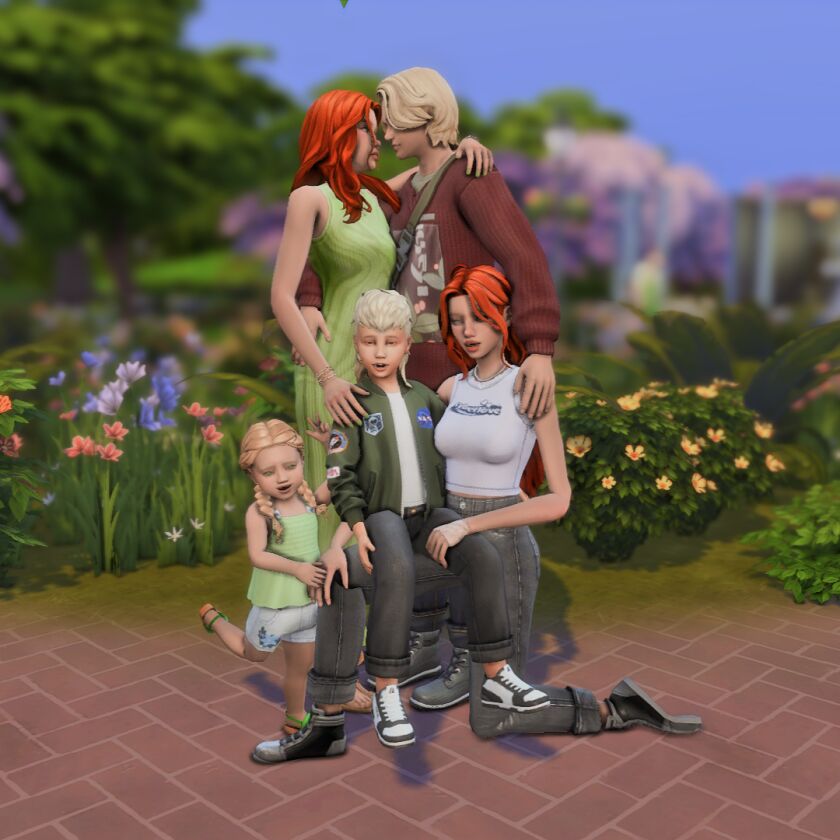 sims 4 cc happy family poses your family is out hanging out 3