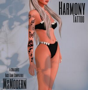 Harmony Tattoo | Msmodern Sims 4 CC