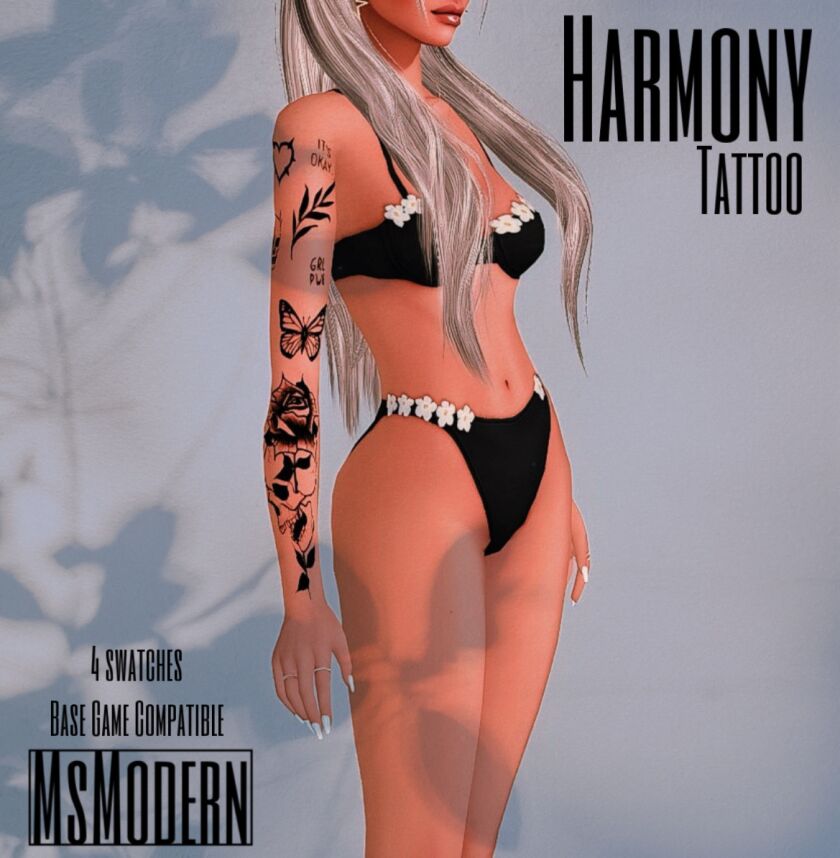 Harmony Tattoo | Msmodern Sims 4 CC