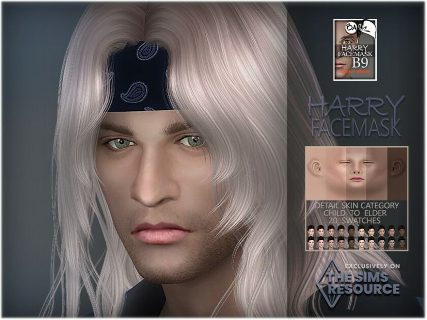 Harry Facemask By Bakalia Sims 4 CC