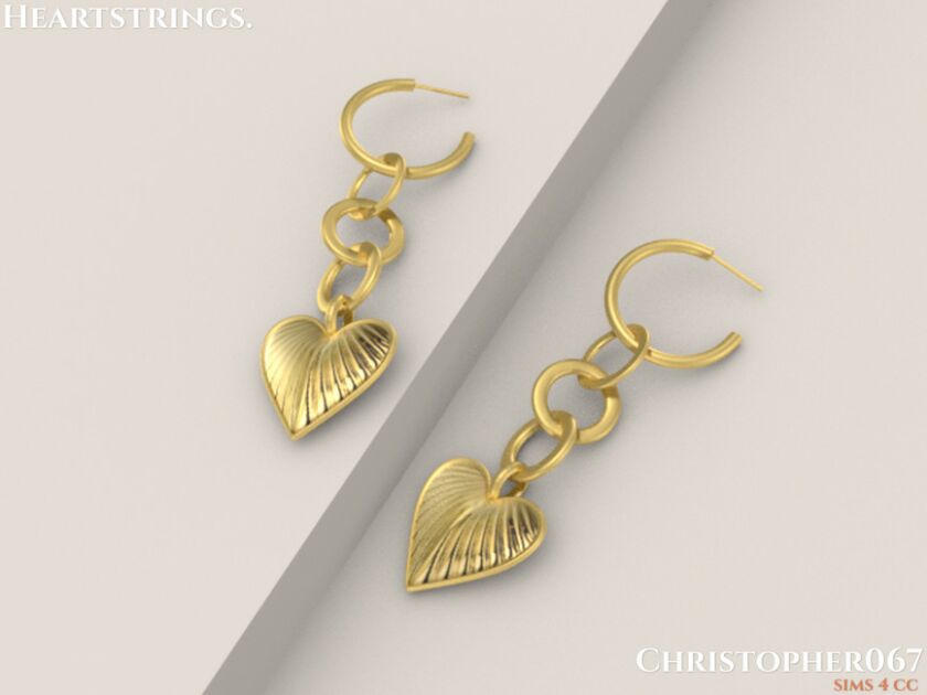 sims 4 cc heartstrings earrings christopher067 by christopher067 3