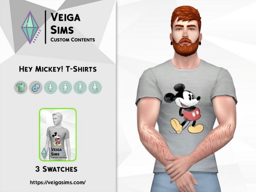 HEY Mickey! T-Shirts Sims 4 CC