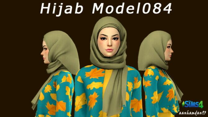 Hijab Model 084 & Markona Long Dress Sims 4 CC