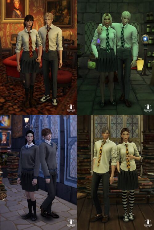 sims 4 cc hogwarts uniform set remaster kids version at kiro by kiro 2