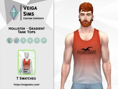 Hollister – Gradient Tank Tops Sims 4 CC