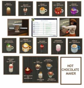 HOT Chocolate Maker By Icemunmun Sims 4 CC