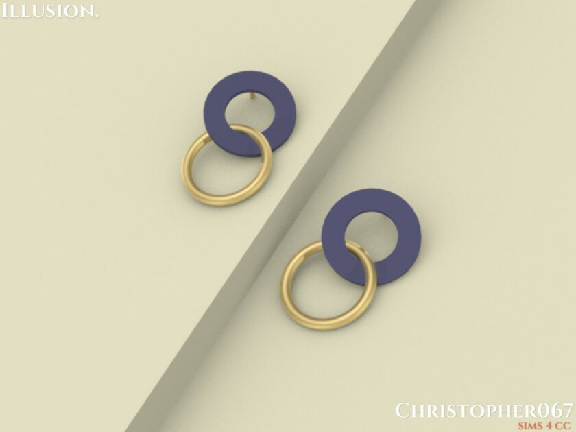 sims 4 cc illusion earrings christopher067 by christopher067 3