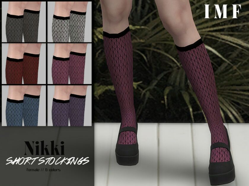 IMF Nikki Short Stockings By Izziemcfire Sims 4 CC