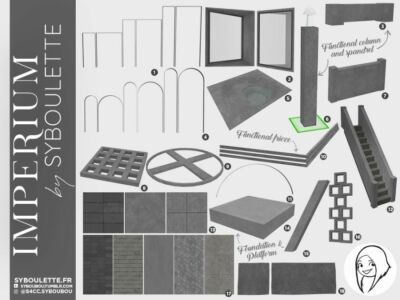 Imperium Build SET By Syboulette Sims 4 CC