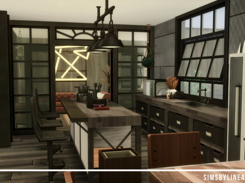 sims 4 cc industrial container home by simsbylinea 3