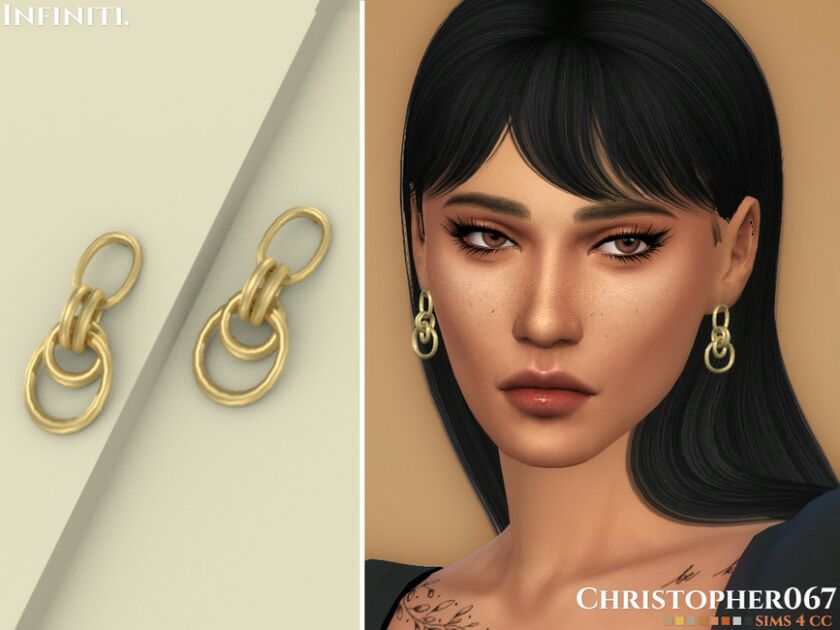 Infiniti Earrings / Christopher067 Sims 4 CC