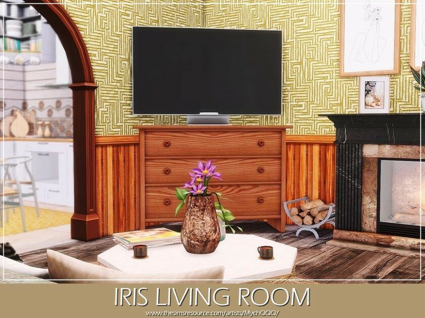 sims 4 cc iris living room by mychqqq 4