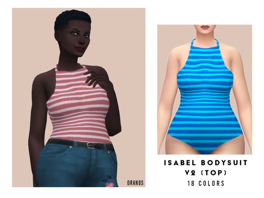 Isabel Bodysuit V2 (TOP) By Oranostr Sims 4 CC