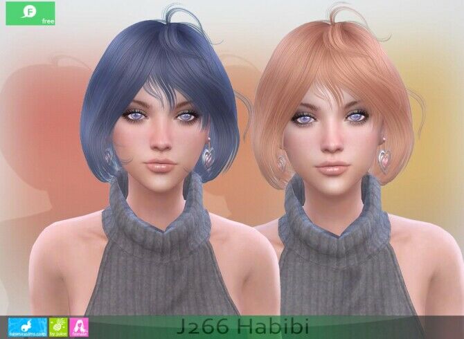 J266 Habibi Hairstyle Sims 4 CC