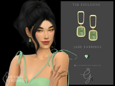 Jade Earrings By Glitterberryfly Sims 4 CC