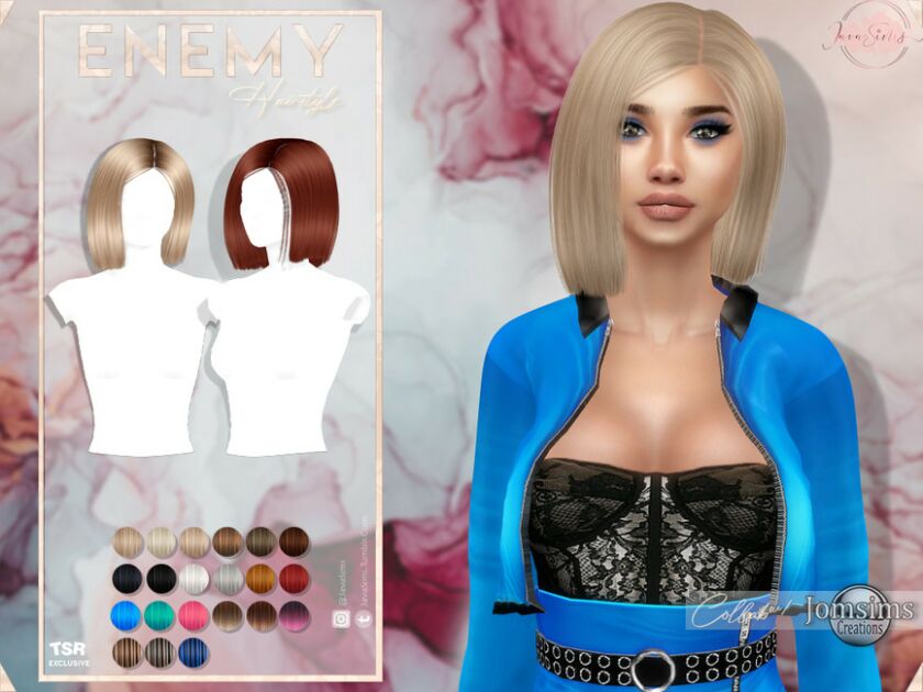 Javasims- Enemy (Hairstyle) By Javasims Sims 4 CC