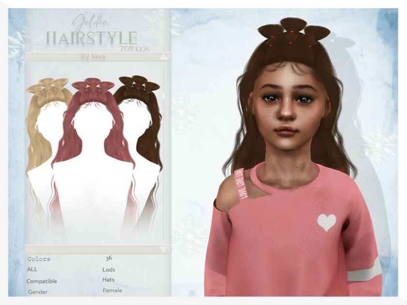 Javasims- Golden (Child Hairstyle) Sims 4 CC