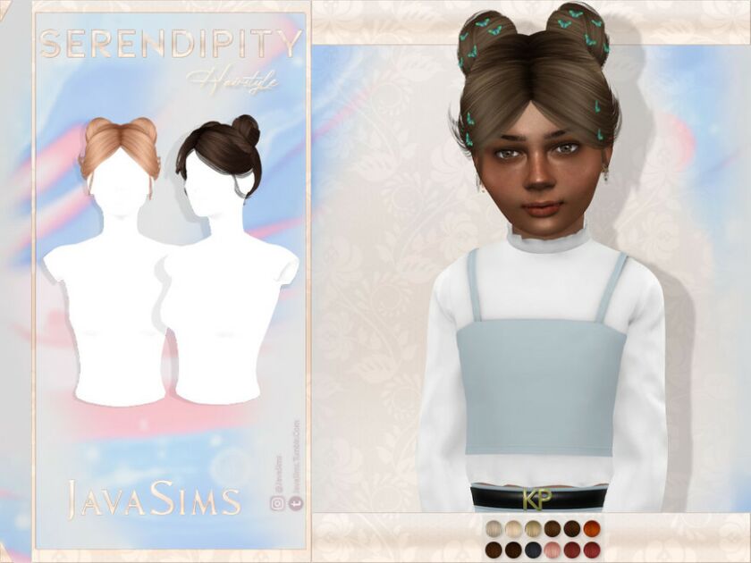 JavaSims- Serendipity (Child Hairstyle) Sims 4 CC