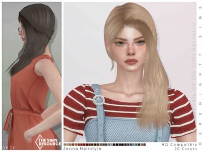 Jenna Hairstyle By Darknightt Sims 4 CC