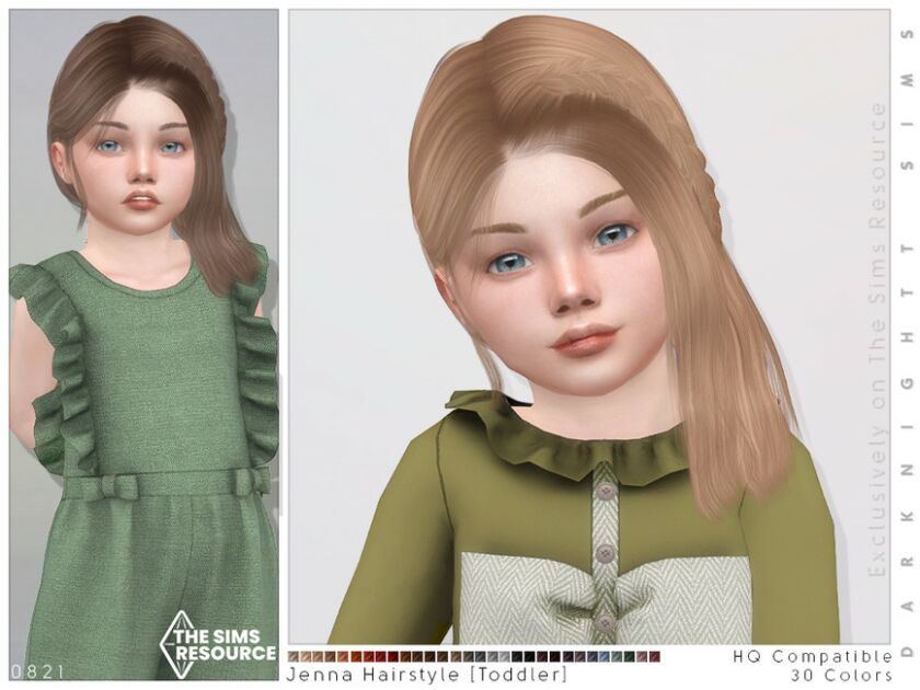 Jenna Hairstyle [Toddler] Sims 4 CC